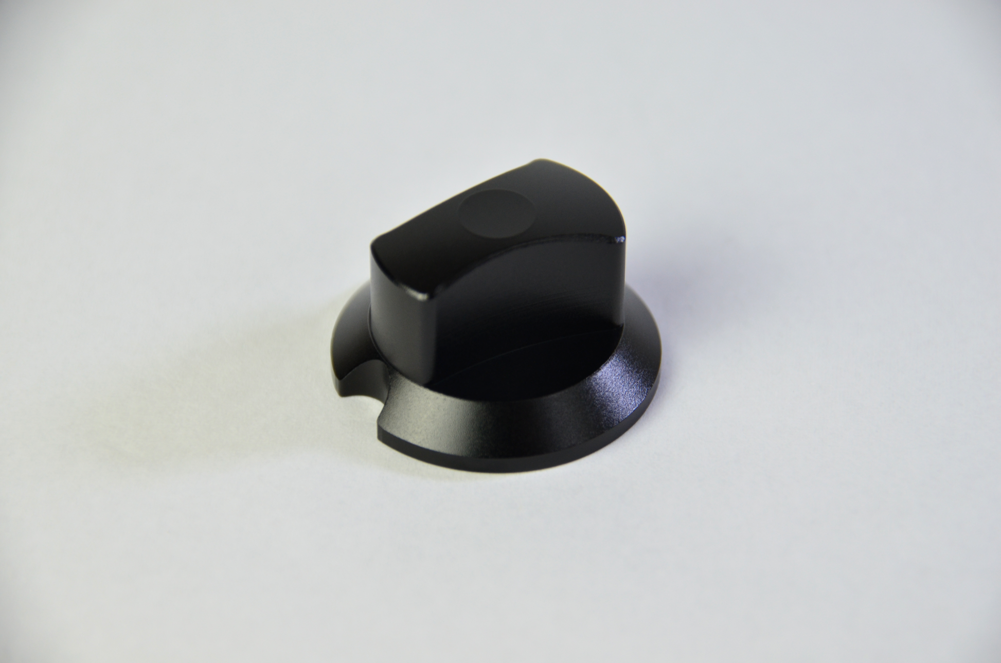 Black anodized aluminium rotary knobs for sim racing DIY project.