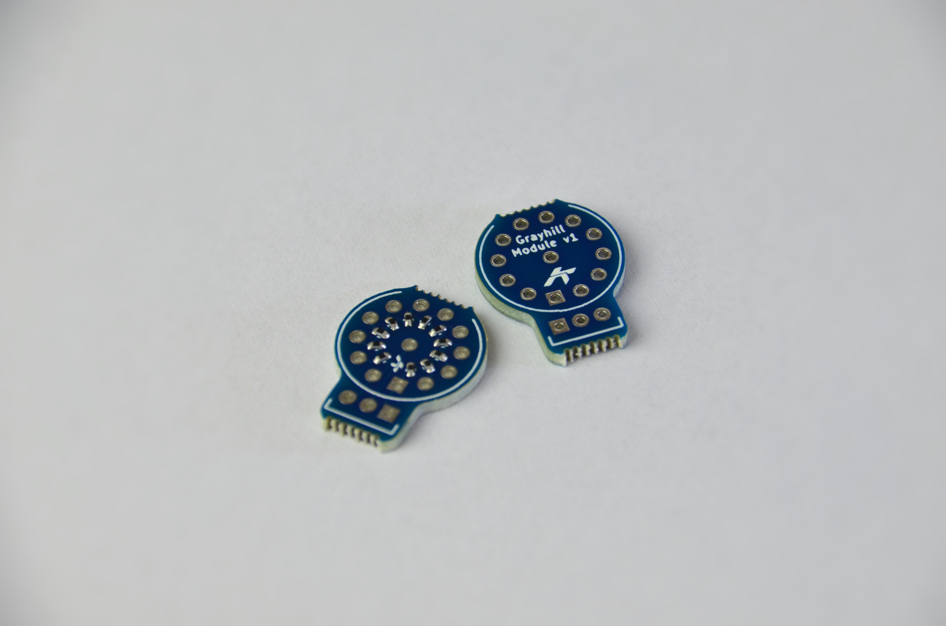 Custom PCB for GT-R DIY project switch modules. Close up view.