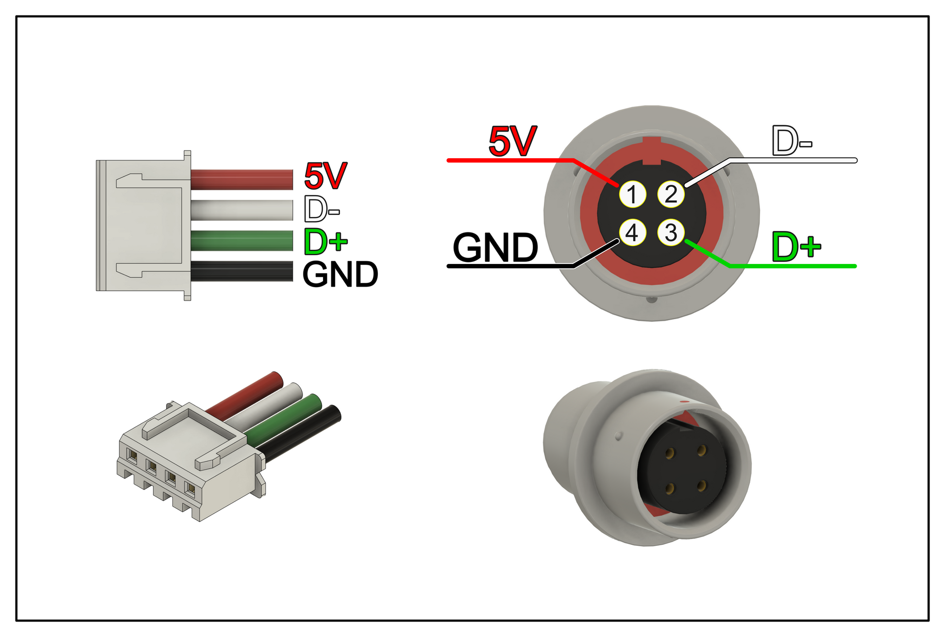 USB Weipu SA12 connector pinout diagram drawing for DIY sim racing cable assembly and wiring guidance.