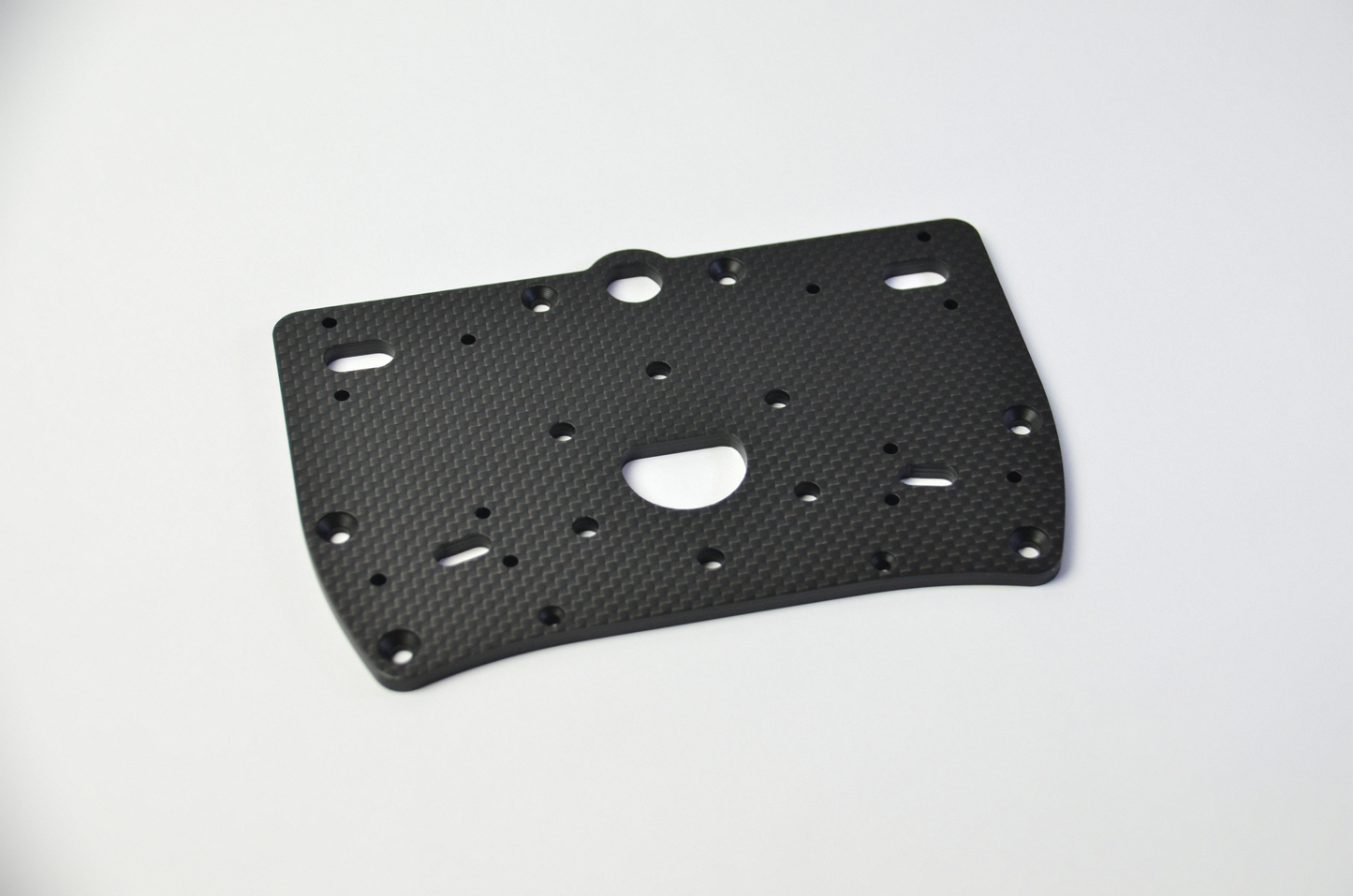 CNC-machined matte carbon fiber plates for DIY sim racing projects, lightweight and high-quality components