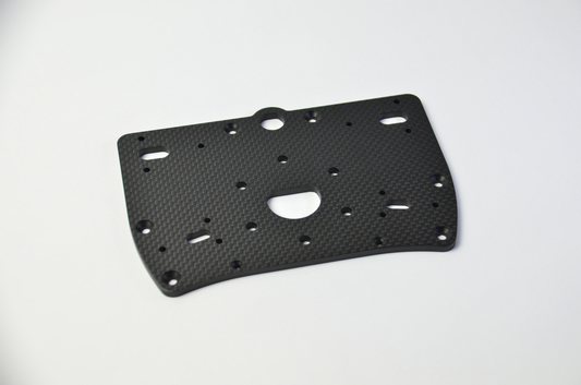 CNC-machined matte carbon fiber plates for DIY sim racing projects, lightweight and high-quality components