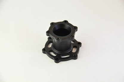 Precision CNC-machined anodized aluminium spacer for sim racing wheels and quick release mounts.