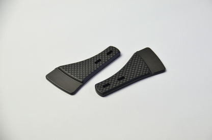 CNC-machined matte carbon fiber plates for DIY sim racing projects, lightweight and high-quality components