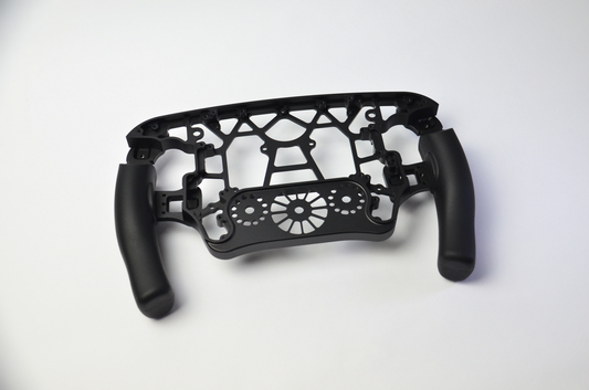 MF1 DIY Project CNC-machined aluminium front shell with moulded PU rubber grips, anodized black for a premium finish.