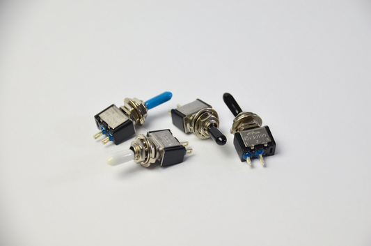 Compact toggle switches for DIY sim racing projects, offering tactile feedback and great value for money