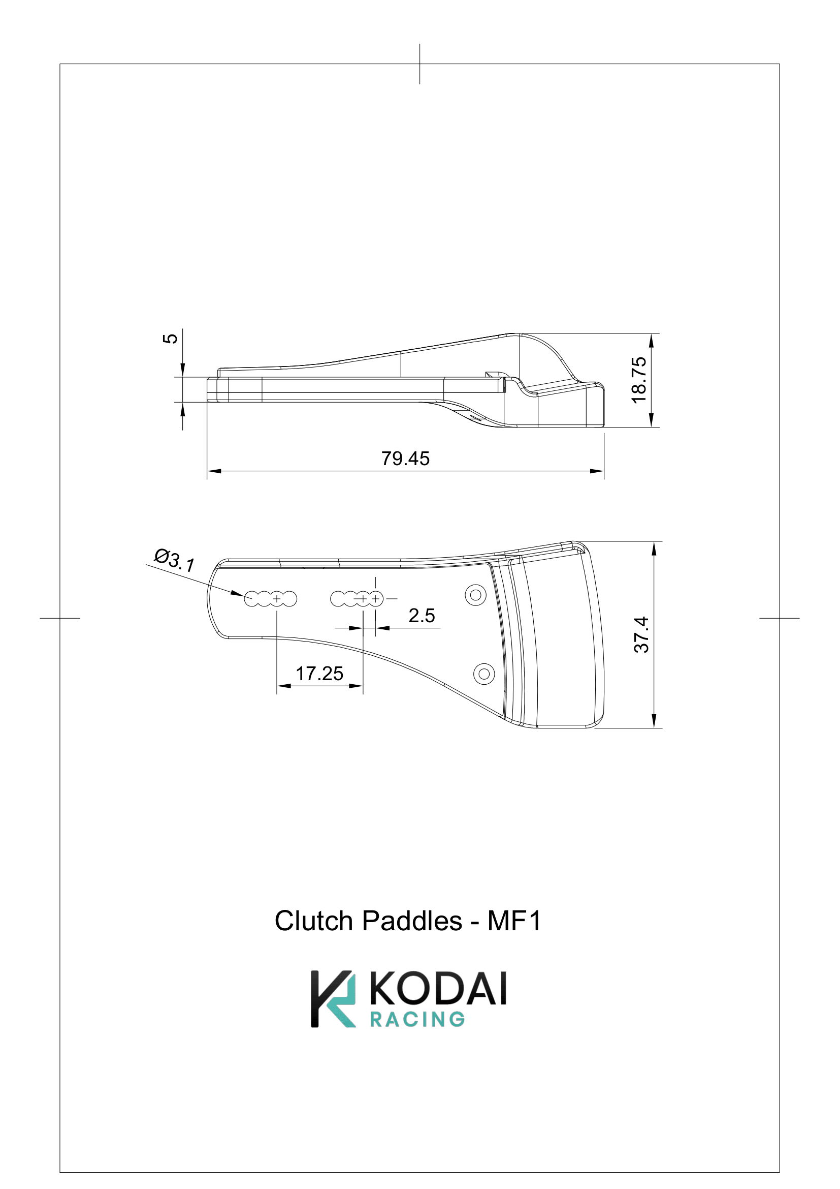 Technical drawing with dimensions for sim racing DIY project.