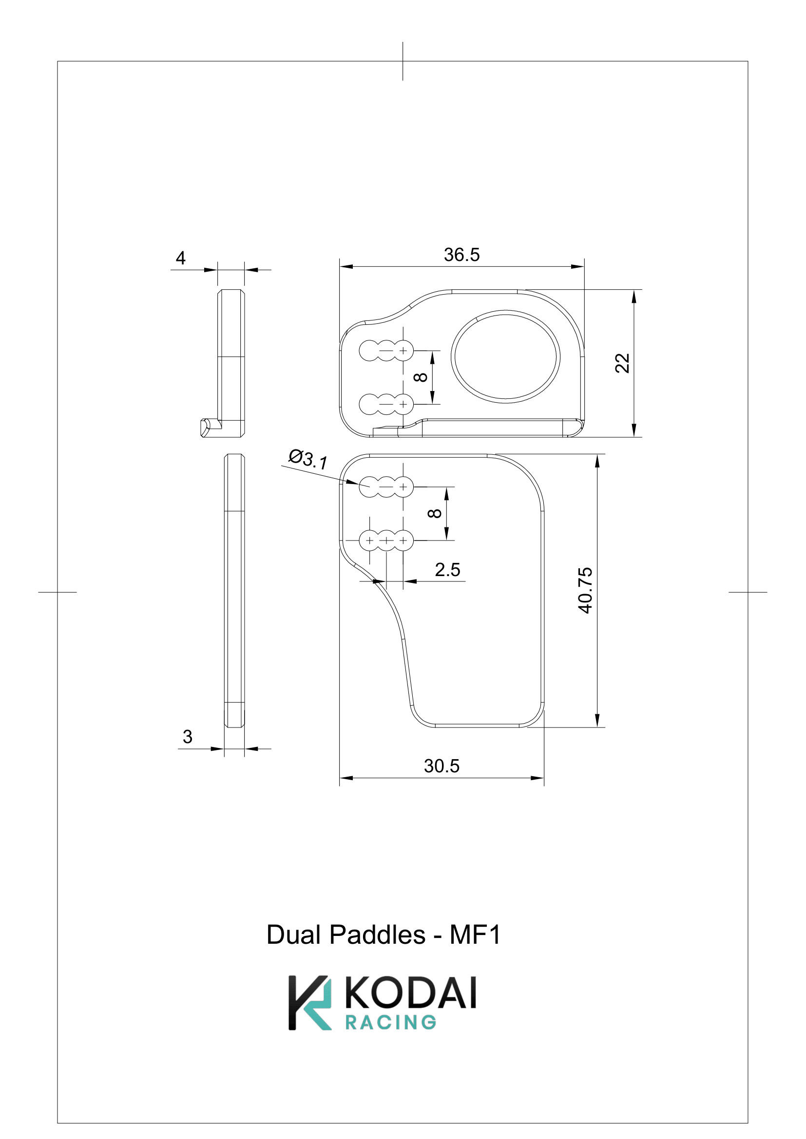 Technical drawing with dimensions for sim racing DIY project.